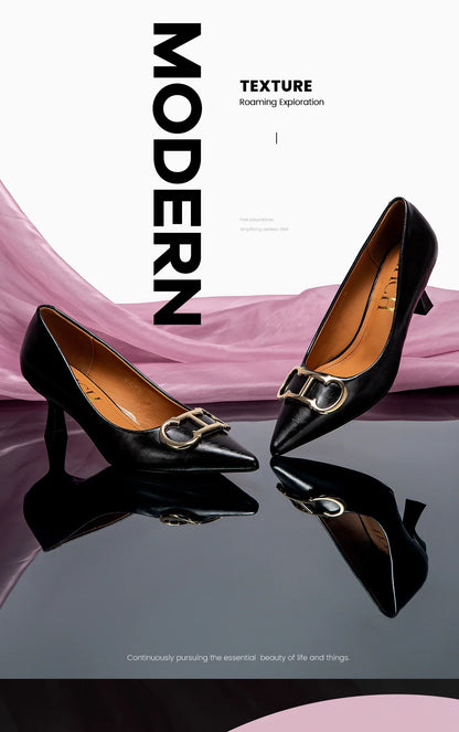 Women's Shoes Pointed Toe High Heels Patent Leather Dress Heels Boat Shoes Wedding Shoes Large Size 34-40