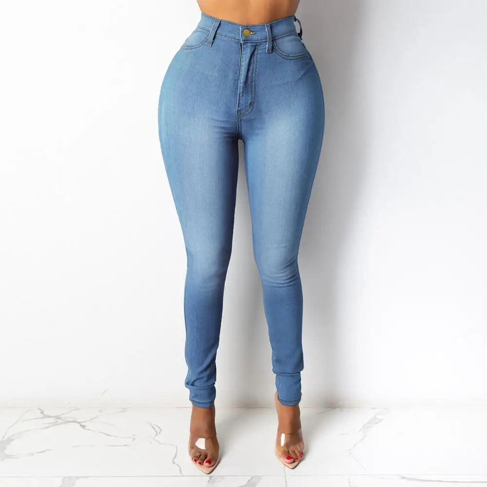 High Waist Women's Skinny Fit Denim Jeans