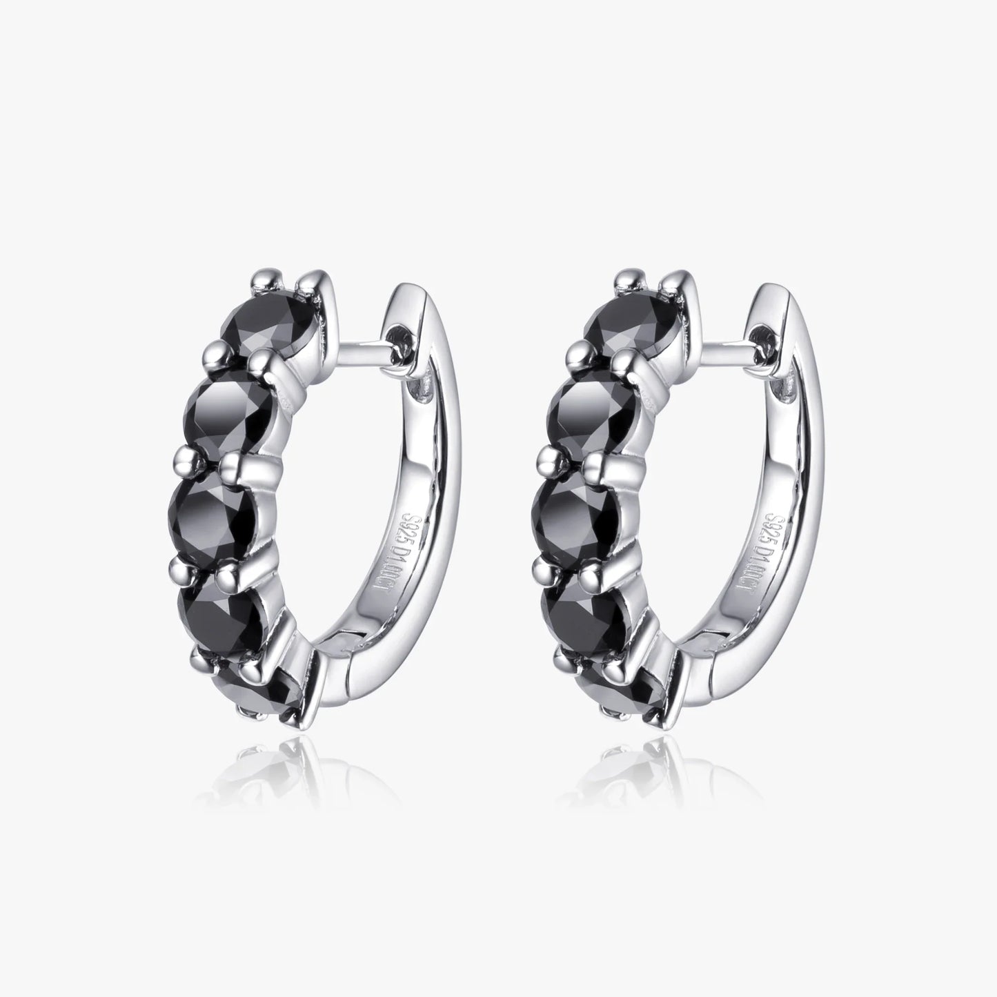 100% 925 Sterling Silver each 0.2ct 3.5mm Moissanite Hoop Earrings For Women Sparkling Wedding Party Fine Jewelry Gift