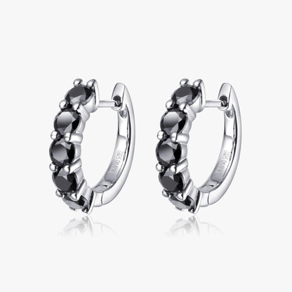 100% 925 Sterling Silver each 0.2ct 3.5mm Moissanite Hoop Earrings For Women Sparkling Wedding Party Fine Jewelry Gift