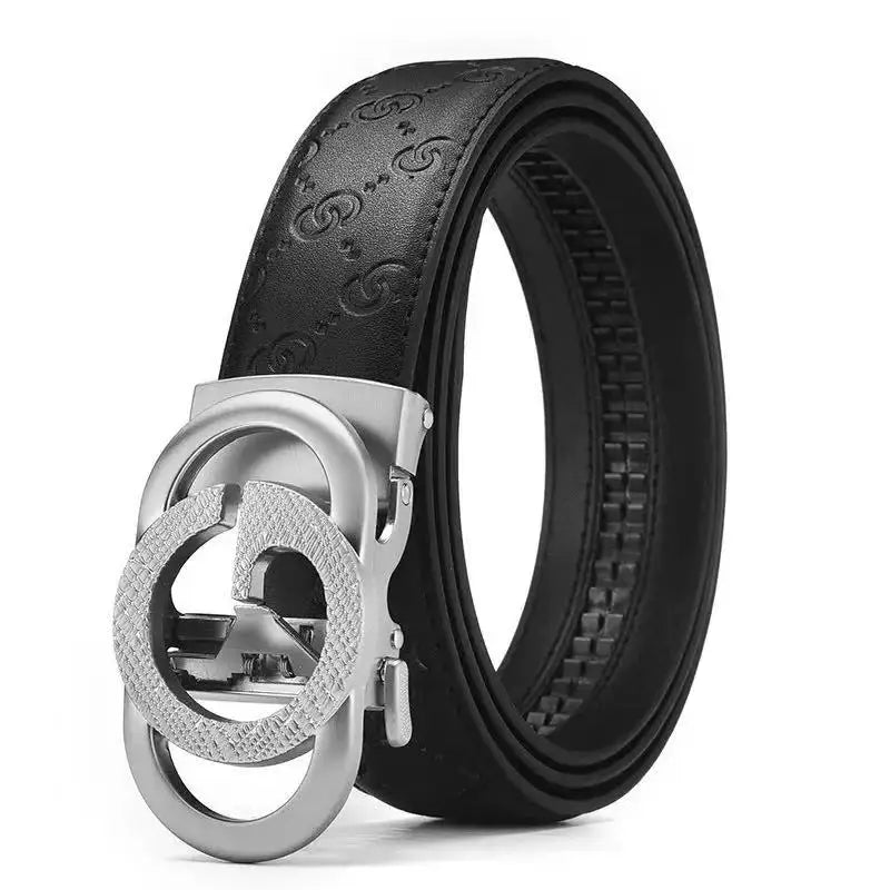 Top-quality cowhide and leather men's belt, fashionable and casual luxury brand jeans belt, multifunctional design men's belt