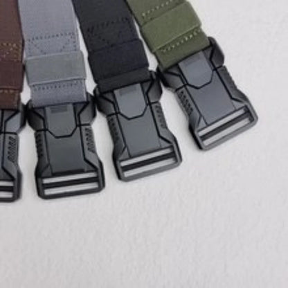 Tactical Belt Men's Elastic Webbing - Military Nylon Stretch Breathable Waistband for Outdoor Training Pants
