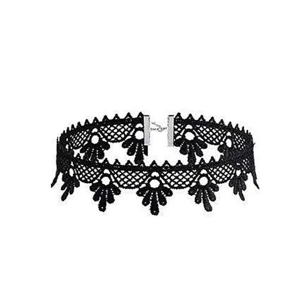 Punk Black Sexy Lace Chokers Necklace For Women Fashion Retro Clavicle Chain Halloween Collar Choker Steampunk Gifts