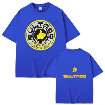 Hot Sale Bultaco Cemoto Motorcycles Printing T-Shirts 2025 Fashion Men Summer Short Sleeve 100% Cotton Bultaco Man T-shirt