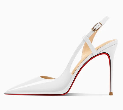 2025 Summer New Side Leakage Hollow Back Tripping High Heel Sandals Black Sexy OL Style Large Shoes 33-46