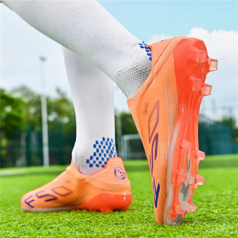 Men's High-Quality Non-Slip Football Boots High-Top Soccer Shoes Grass Cleats Futsal Sneakers for Indoor And Outdoor Matches
