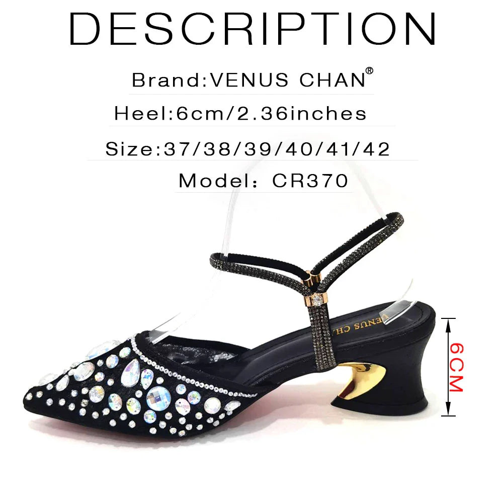 Newest INS Style Lace Elegant High Heels Pointed-Toe Nigeria Popular Design African Ladies Shoes And Bag Set