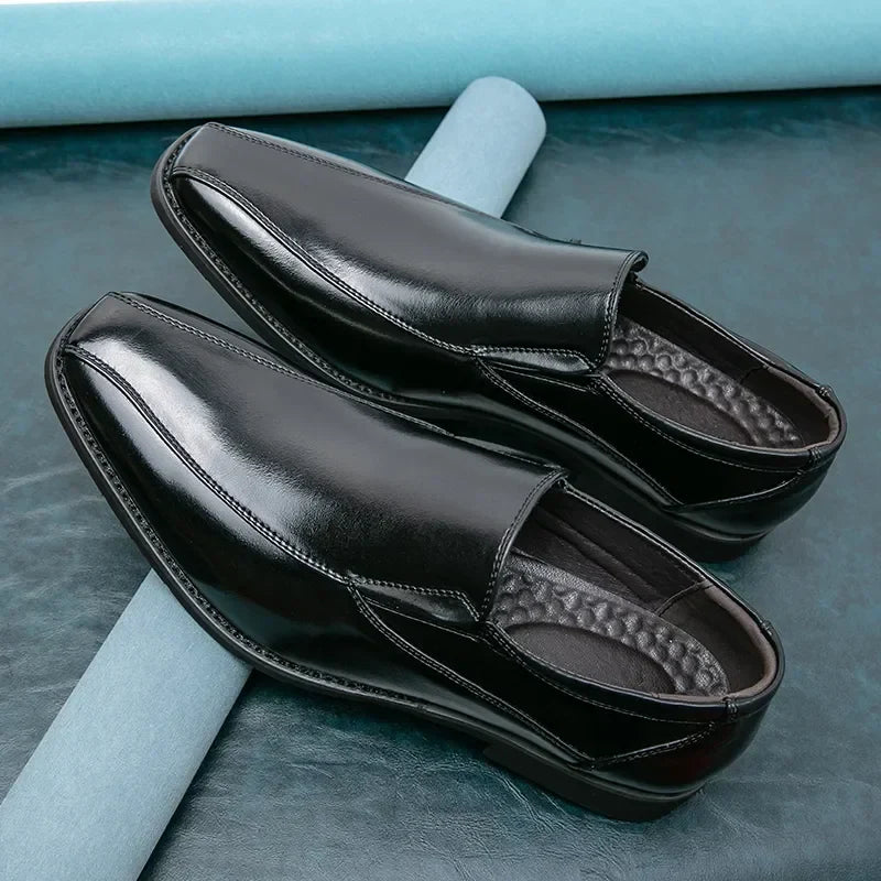 Casual Business Leather Shoes Men Loafers Formal Wedding Shoes Leisure Party Office Flats Men's Social Dress Moccasins