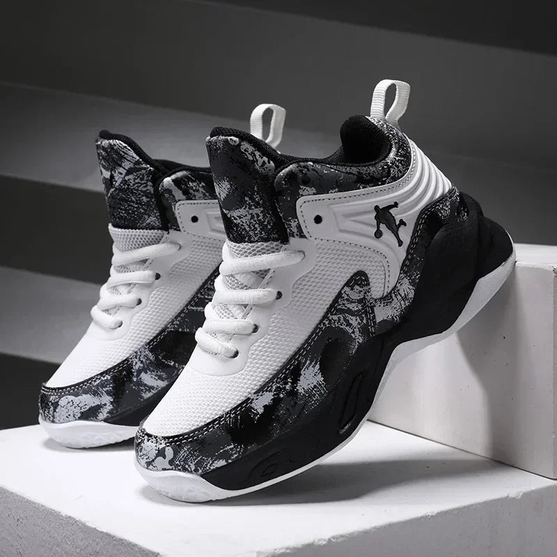 2025 Basketball Shoes for Kids Sneakers New Boys Brand Thick Sole Non-slip Children Sports Shoes Child Boy Basket Trainer Shoes
