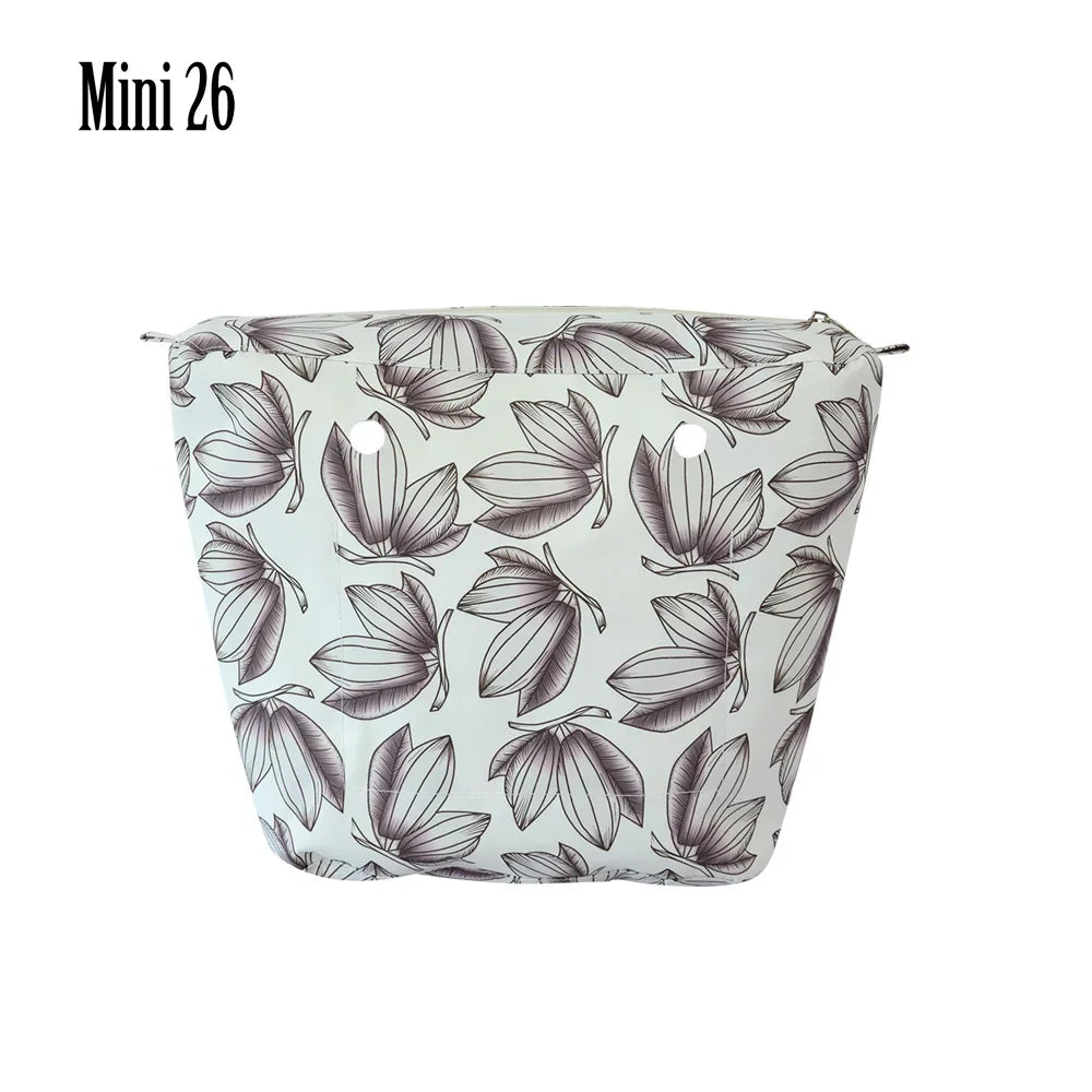 Composite Twill Cloth Waterproof Inner Lining Insert Zipper Pocket for Classic Mini Obag Senior Inner Pocket for O Bag