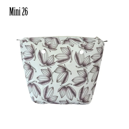 Composite Twill Cloth Waterproof Inner Lining Insert Zipper Pocket for Classic Mini Obag Senior Inner Pocket for O Bag