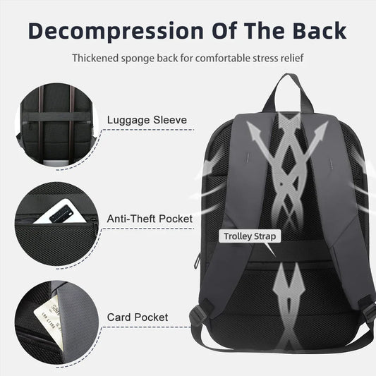 Business Backpack for Men 17 Inch Laptop Backpack with USB Port Slim Expandable Waterproof Travel Bag Large Work Computer Bag