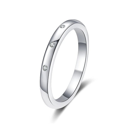 Moissanite Ring for Women S925 Solid Silver with White Gold Plated Diamond Wedding Bridal Band Luxury Jewelry Gift