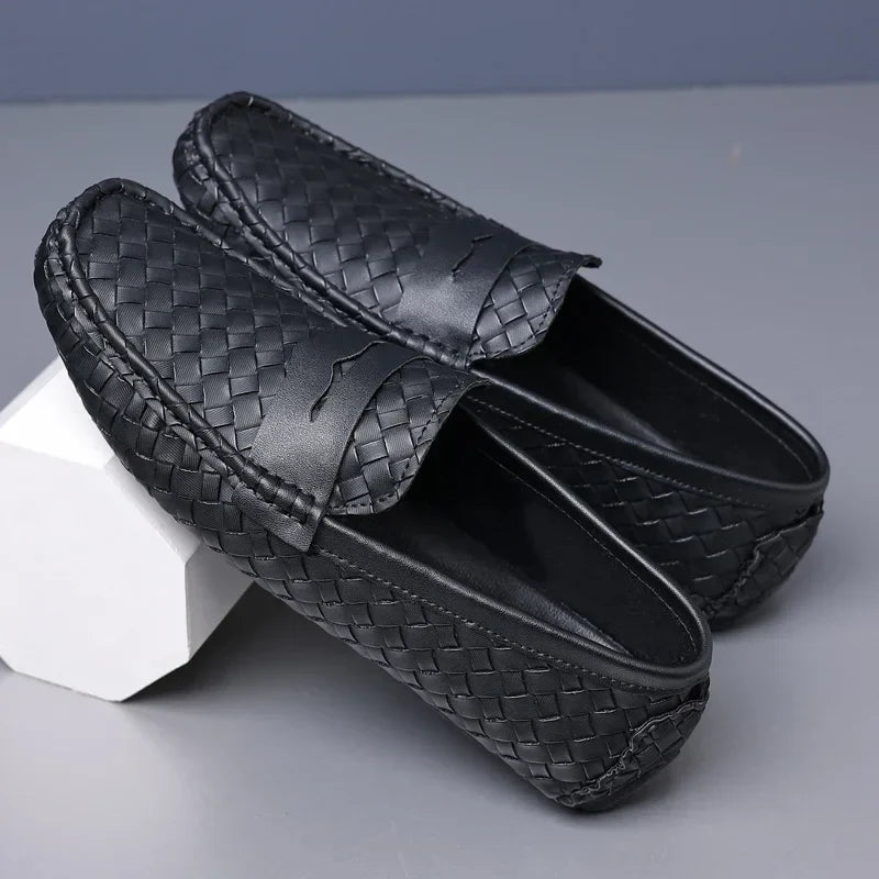Loafers for Men 2024 New Handmade Moccasins Men Flats Casual PU Leather Shoes Luxury Comfy Mens Loafers Size 48