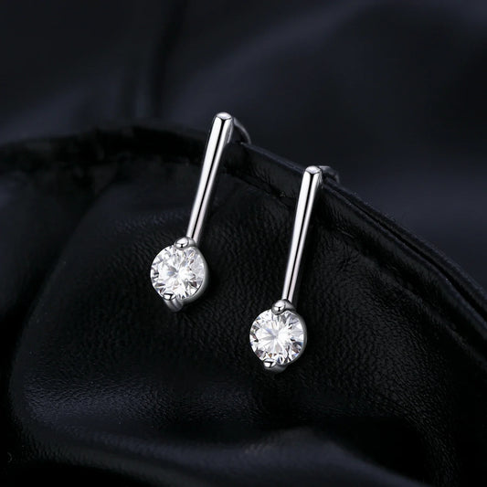 Sparkling D Color Moissanite Drop Earrings 925 Sterling Silver Classic Geometric Dangle Earrings For Women Fine Jewelry
