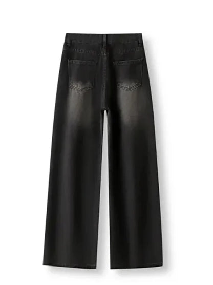 Lady RetroY2K Style High Waist Jeans Pants Women Fashion Straight Leg Denim Trousers Hot Girls Loose Fit Thin Casual Pants