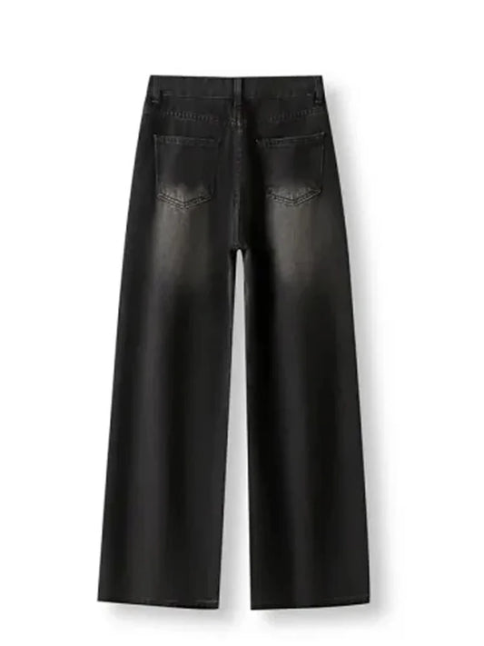 Lady RetroY2K Style High Waist Jeans Pants Women Fashion Straight Leg Denim Trousers Hot Girls Loose Fit Thin Casual Pants