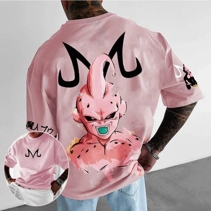 Dragon Ball 2025 Autumn/Winter Men's Hoodie Streetwear Majin Buu Anime Printed Casual Loose Version Harajuku Parent-child Top