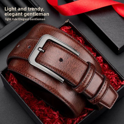 Cross-Border Foreign Trade Belt Men's High-End Versatile Business Belt Pin Buckle Source Manufacturer Wholesale