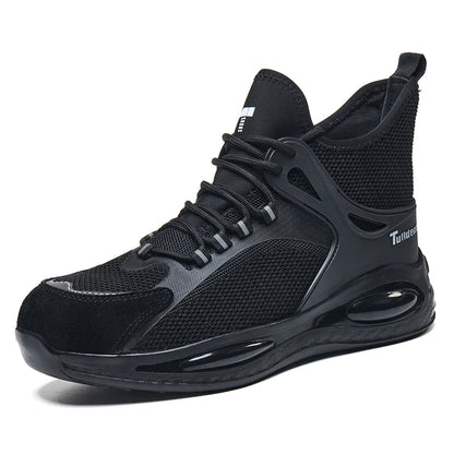 Men's protective shoes, breathable, lightweight, and safe shoes, anti-smashing and anti-puncture work shoes, steel-toe shoes