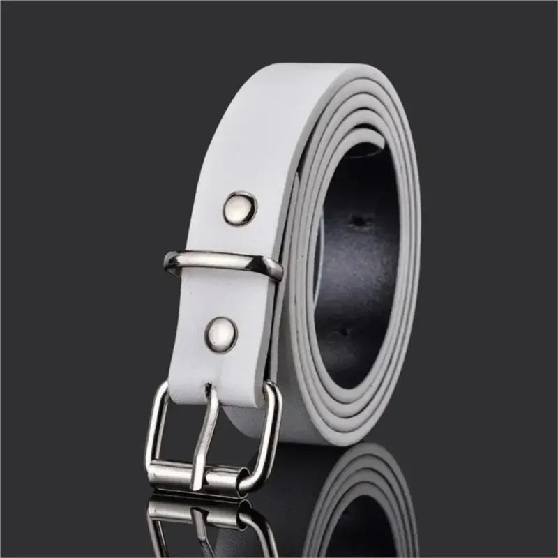 Children PU Leather Belts Boys Girls Kid Waist Strap Waistband Metal Buckle For Jeans Pants Trousers Dress Adjustable Belt