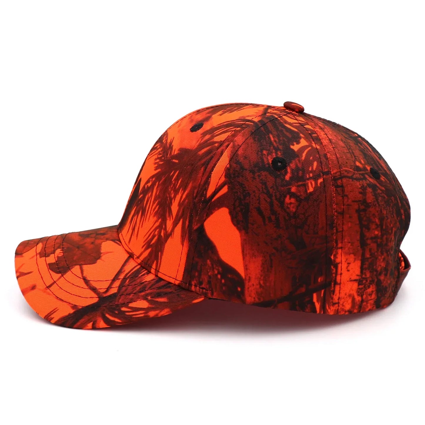 Orange Camouflage Cotton Dad Snapback Hat Outdoor Fishing Baseball Cap Bold Fluorescent Orange Camo Hunting Hat