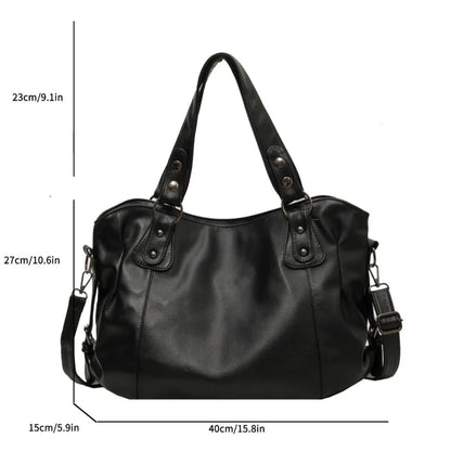 Female Hobo Handbag Large Capacity Shoulder Bags Big Stylsih Casual Tote Bag Ladies A4 Soft Leather Crossbody Bags Business Sac