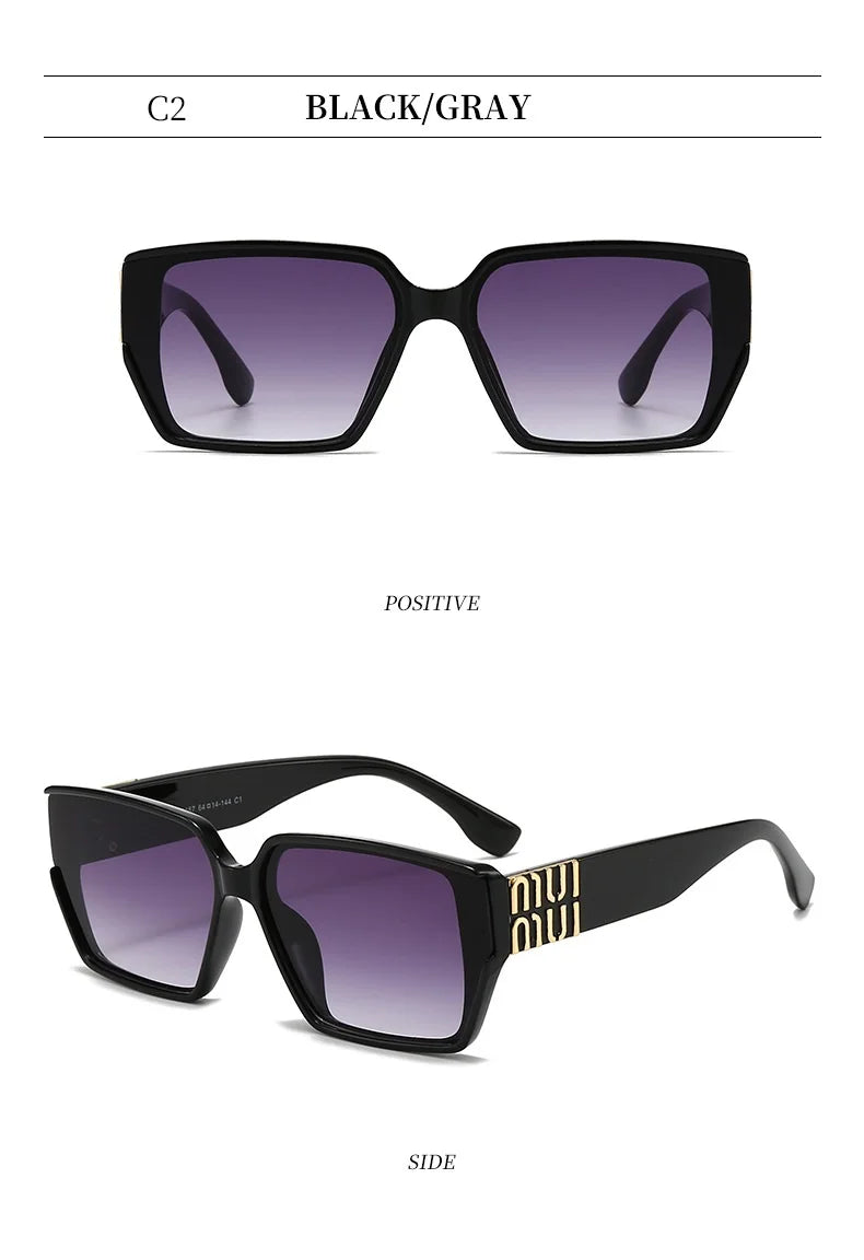 Designer Sunglasses for Women and Men Stylish Square Luxury Glasses Unisex Trend Vintage Shades UV400