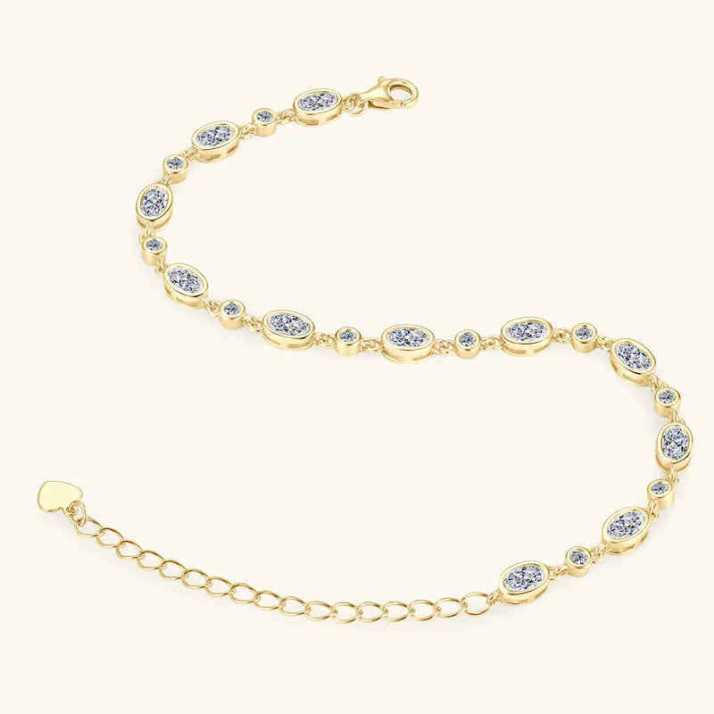 GRA Certified Full Moissanite Diamond Bracelet for Women 925 Sterling Silver Bracelets Chain Wedding Fine Jewelry Gifts