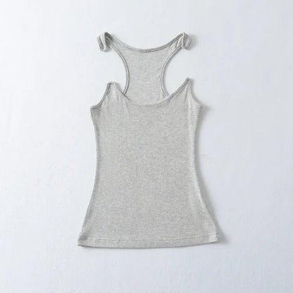 Women Ypro Ribbed Invisible Strap Tank Top Camis Tee