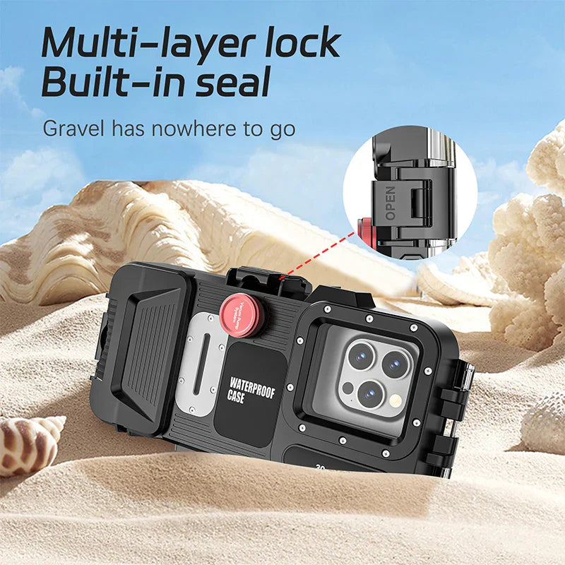 Bluetooth 30 Meter Deep Waterproof Case For iPhone 17 Air 16 15 14 13 12 Pro Max 11 Samsung Galaxy S25 S24 S23 S22 Ultra Note 20