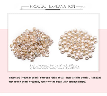 Natural Freshwater Baroque Pearl Earrings Korean Style Women Luxury Jewelry Fashion Ladies and Girls Gift GE1586