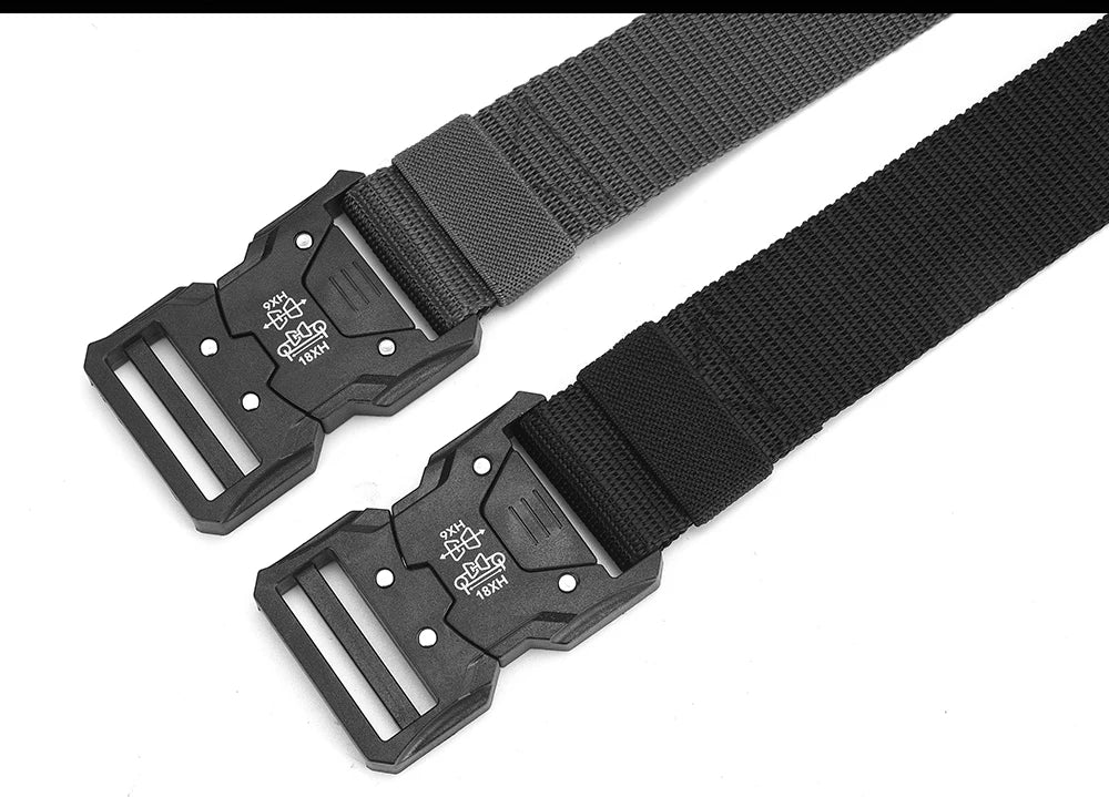 2Pcs Tactical Waist Belt - Durable Automatic Buckle, Perfect for Outdoor Adventures, Unisex Accessories for Men and Women