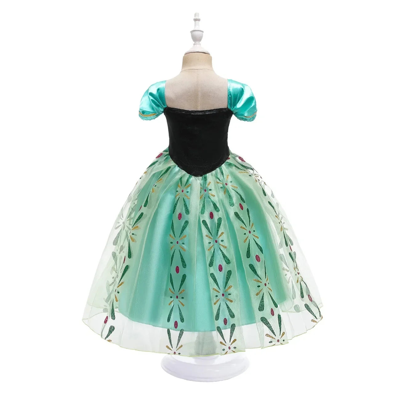 Frozen Snow Queen Elsa Anna Girls Cosplay Mesh Princess Dress Kids Halloween Carnival Party Birthday Frock Ball Vestidos