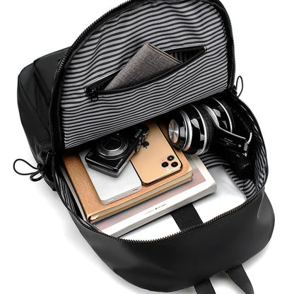 1Pcs 14-inch Fashion Casual Backpack, Spacious Laptop Compartment,Waterproof Fabric,Ideal for Men, Students, and Professionals