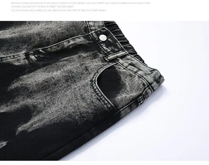 Autumn Men's Baggy Wide Leg Men's Jeans High Street Style Dyed Denim Casual Straight Neutral Wind Baggy Jeans Fashion Versatile