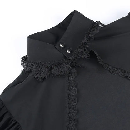 Sleeve Smock High Street Sexy Black Winter Long Sleeve Crop Top Aesthetic Fairy  Blusas Mujer De Moda 2022