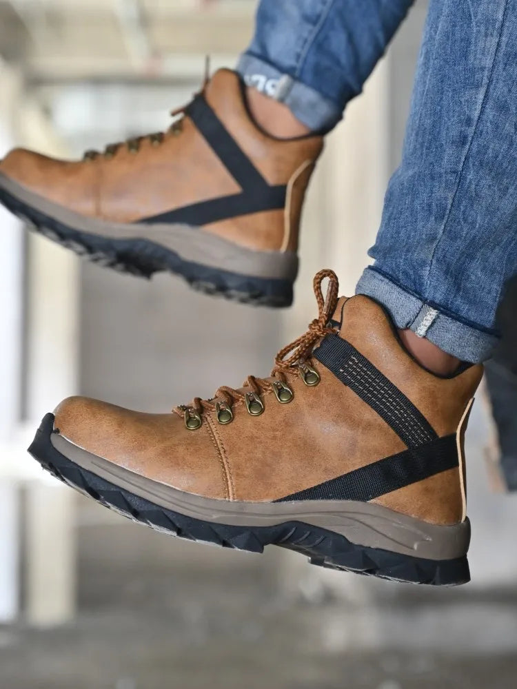 Safety Shoes Men Lightweight Sneaker Steel Toe Cap Shoes Anti-smash Puncture-Proof Work Safety Shoes Protective Boots Work Shoes