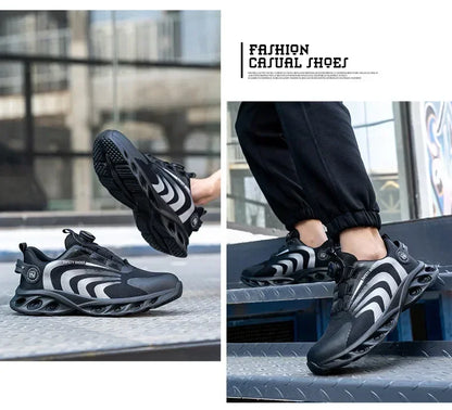 New Safetys Shoe Rotating Button Work Shoes Men Anti-smash Anti-puncture Shoes Fashion Men Sport Shoes Security Protective Boots