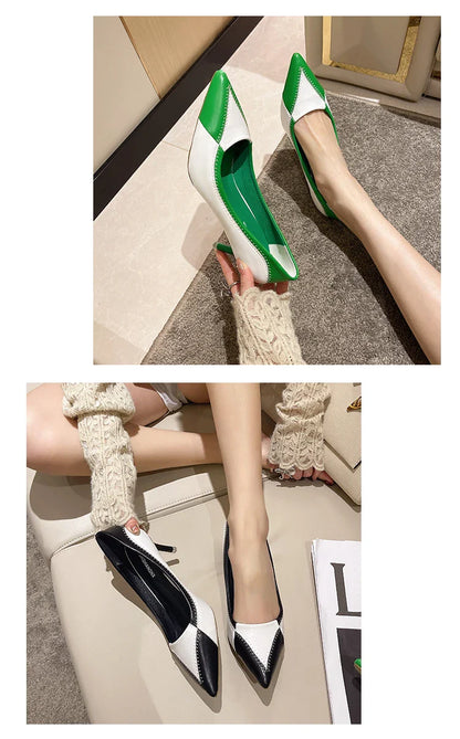 Verão Novas Sandálias Femininas de Bico Fino com Salto Agulha Sapatos Femininos de Salto Alto para Banquetes e Festas Sapatos de Casamento da Moda Scarpins 6,5-9cm