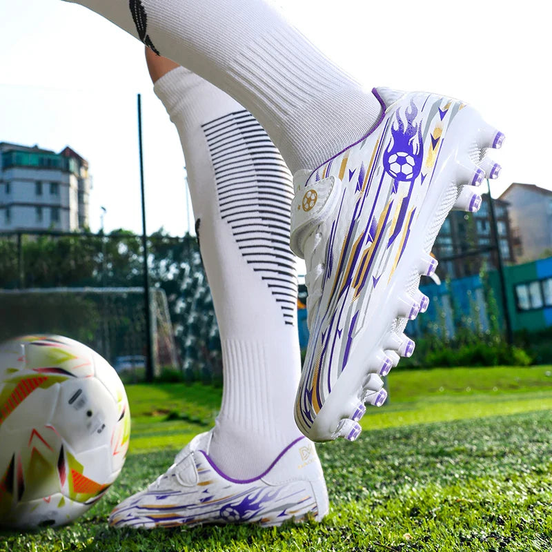 Kids Youth Soccer Shoes Boys Girls Football Cleats TF FG Training Sneakers Non-Slip Grass Artificial Grass Sport Boots