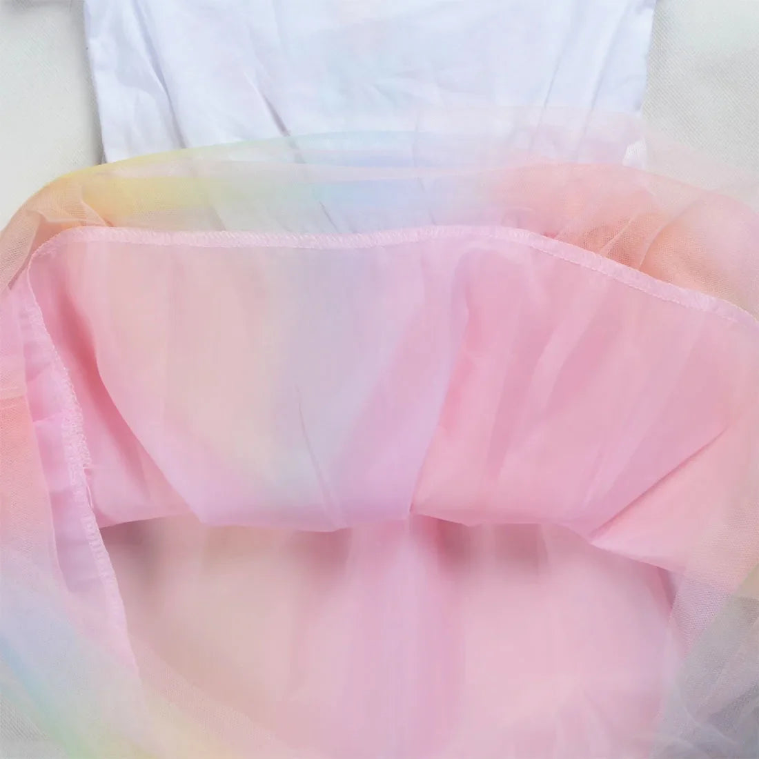 Kids Gabby's Dollhouse Cats Princess Dress Summer Casual Girls Rainbow Mesh Dress Children Carnival Wedding Birthday Party Dress