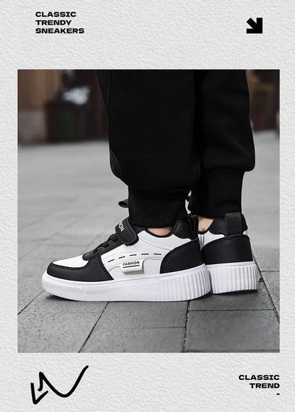 Green Skateboard Shoes Kids Trainers Fashion Lightweight Children's Sports Shoes Comfortable Non-slip Casual Sneakers For Boys