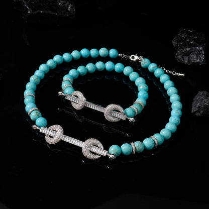 015810 Beaded Choker for Women Color Natural Stone Necklace Set Daily Wear Ceremony Engament Cocktail Party Jewelry Accessories