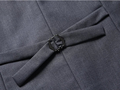 Men's Solid Color Business Suit Fashion Banquet Wedding Trend Groom Best Man Single 3/2/1