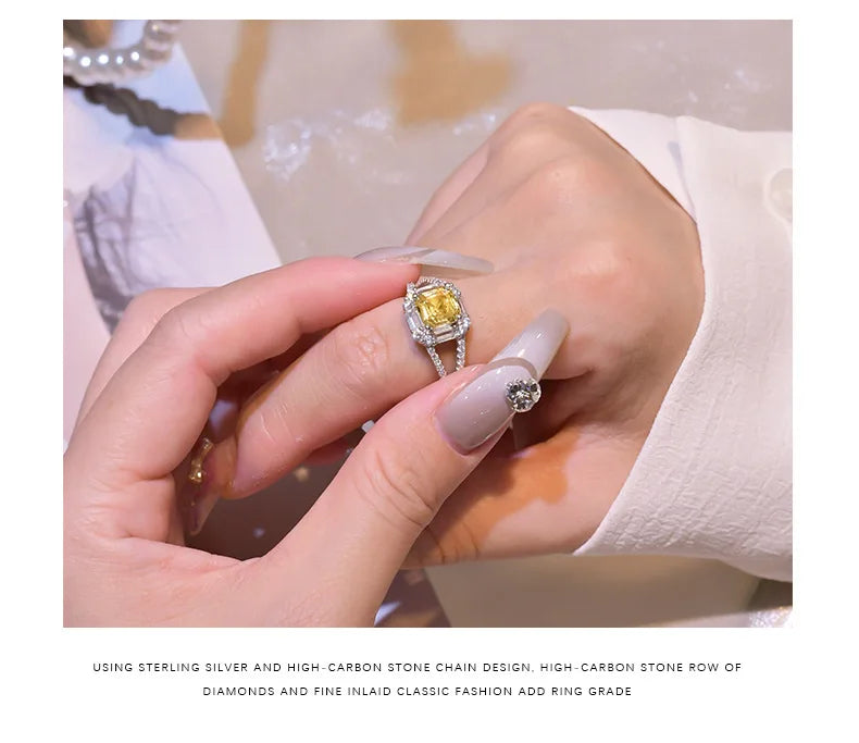 100% 925 Sterling Silver 7*7mm High Carbon Diamond 18K Gold Plated Stud Earrings For Women Sparkling Fine Jewelry Gifts