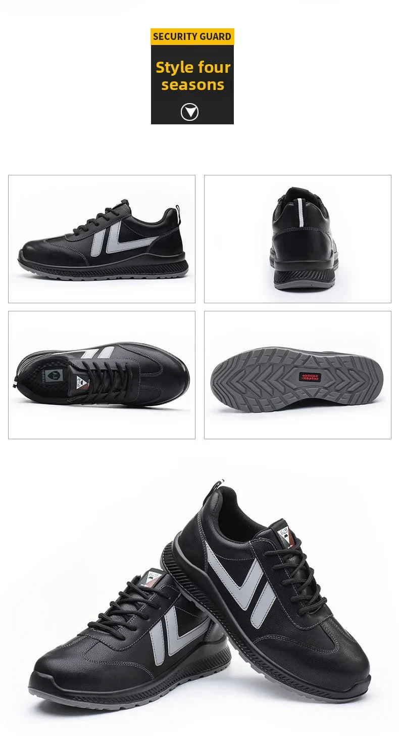 Four Season Anti Smashing and Anti Stabbing Insulated Electrician Protective Shoes with Oil Resistant Steel Toe Caps