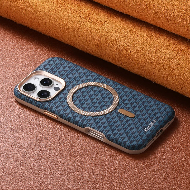 For Magsafe Magnetic Solid Color Triangle Pattern Phone Case for iPhone 17 Pro Max 15 13 14 16 Pro Max Bumper Back Cover