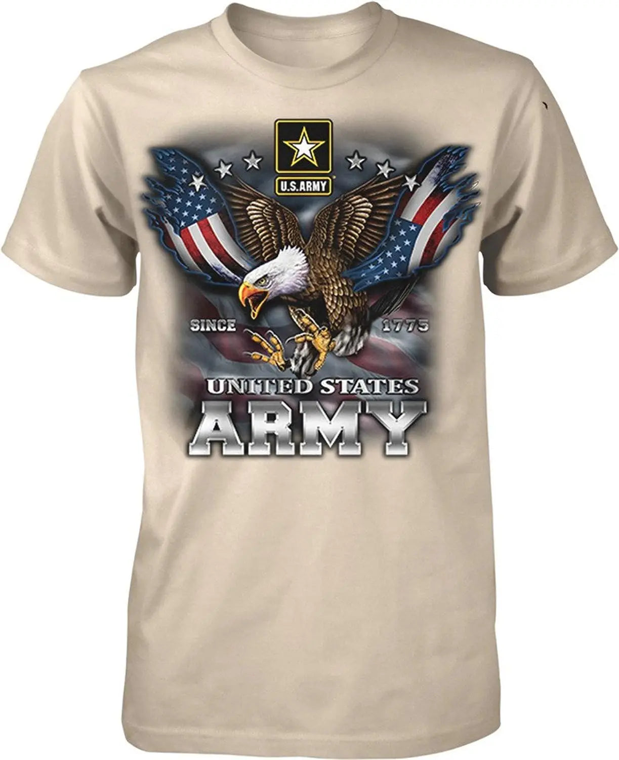 US Army Since 1775 Eagle USA American Flag Wings Men's T-Shirt wholesale cheap graphic t shirts 2024 streetwear t-shirts