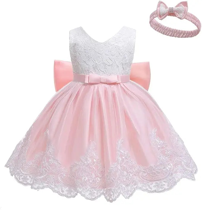 Girls White Baptism Dress Bridesmaid Dresses For Wedding Prom Gown Big Bow Girls Elegant Dresses Red Puffy Christmas Dress